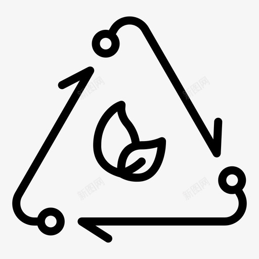 回收箭头环保图标svg_新图网 https://ixintu.com 回收 浪费 环保 箭头