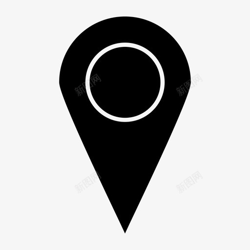 引脚位置地图图标svg_新图网 https://ixintu.com 位置 元素 地图 城市 实线 引脚 指针