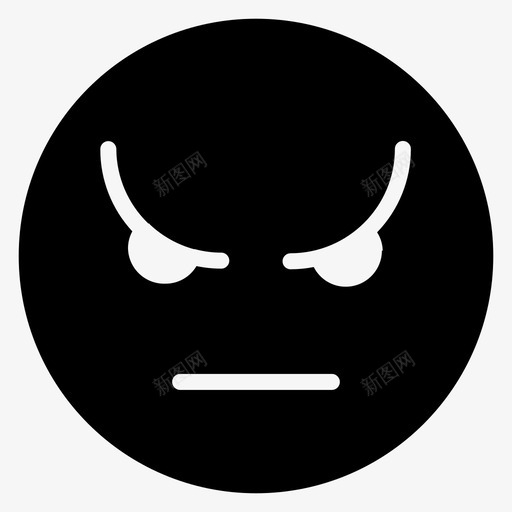 愤怒的反应不喜欢表情符号图标svg_新图网 https://ixintu.com facebook字形 不喜欢 心烦意乱 愤怒的反应 表情符号
