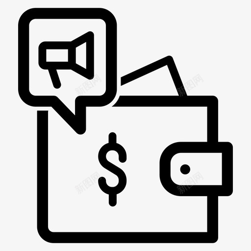 活动预算营销支出图标svg_新图网 https://ixintu.com 优化 搜索引擎 支出 活动 网络营销 营销 钱包 预算