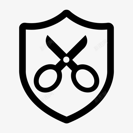 剪刀理发师剪图标svg_新图网 https://ixintu.com 保险 剪 剪刀 理发师