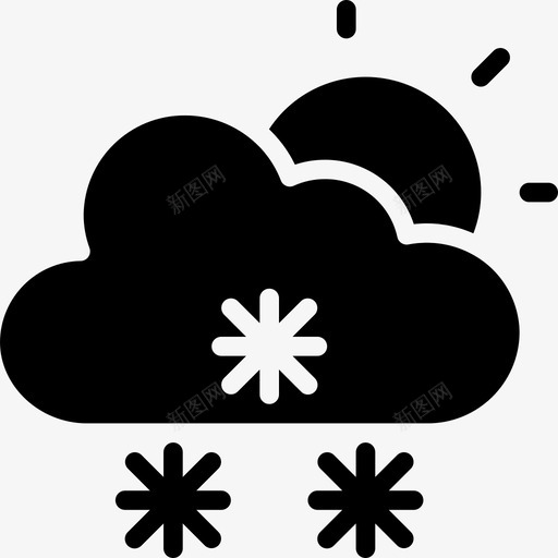 下雪天气200字形图标svg_新图网 https://ixintu.com 下雪 天气 字形