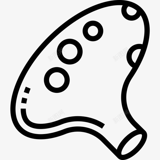 陶笛乐器10线状图标svg_新图网 https://ixintu.com 乐器10 线状 陶笛