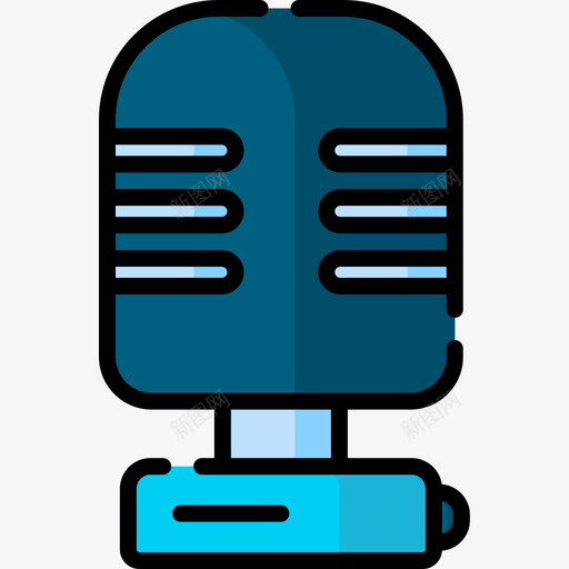 话筒办公室159线色图标svg_新图网 https://ixintu.com 办公室 线色 话筒