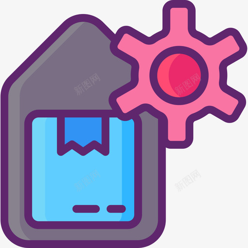 仓库物流77线颜色图标svg_新图网 https://ixintu.com 仓库 物流 颜色