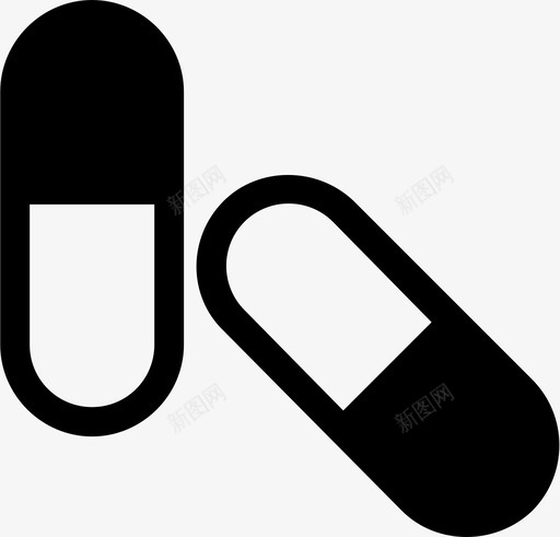 胶囊医药药物图标svg_新图网 https://ixintu.com 医药 片剂 胶囊 药丸 药物