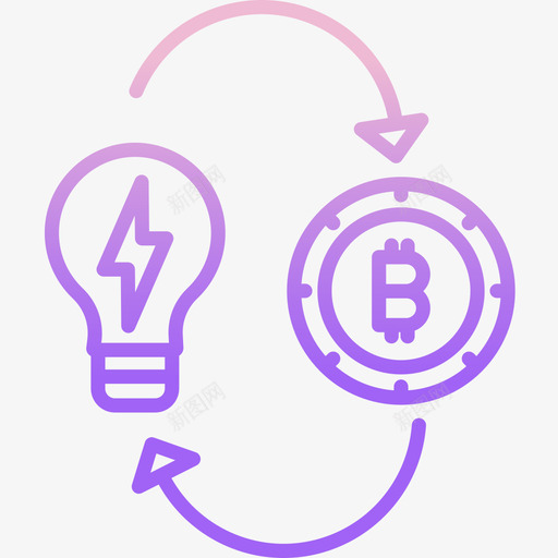 Idea比特币加密货币6轮廓渐变图标svg_新图网 https://ixintu.com Idea 加密 比特 渐变 货币 轮廓