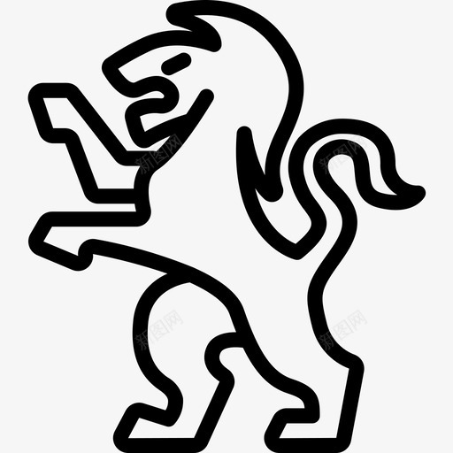 狮子英国直系图标svg_新图网 https://ixintu.com 狮子 直系 英国