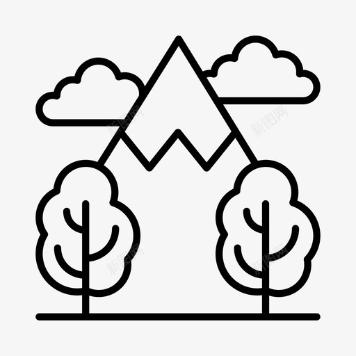史前恐龙侏罗纪公园图标svg_新图网 https://ixintu.com 三叠 侏罗纪 公园 史前 恐龙 树木