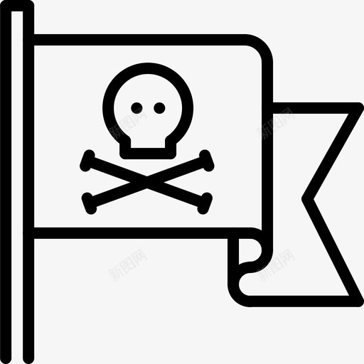 旗帜海盗41直系图标svg_新图网 https://ixintu.com 旗帜 海盗 直系