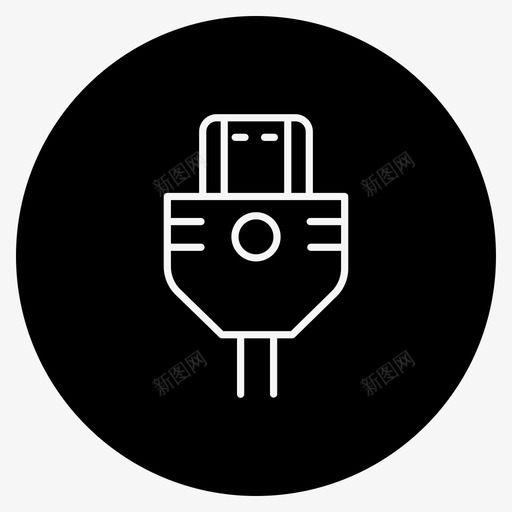 usb电缆通信设备1轮廓减去正面图标svg_新图网 https://ixintu.com usb电缆 通信设备1轮廓减去正面