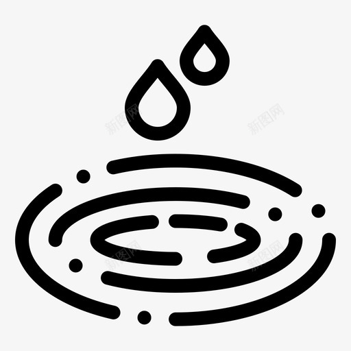 雨下垂水疗图标svg_新图网 https://ixintu.com 下垂 水 水疗 水疗和放松 雨