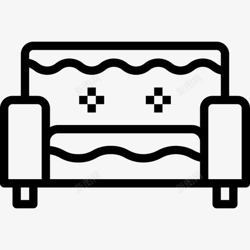 沙发家具126直线型图标svg_新图网 https://ixintu.com 家具126 沙发 直线型