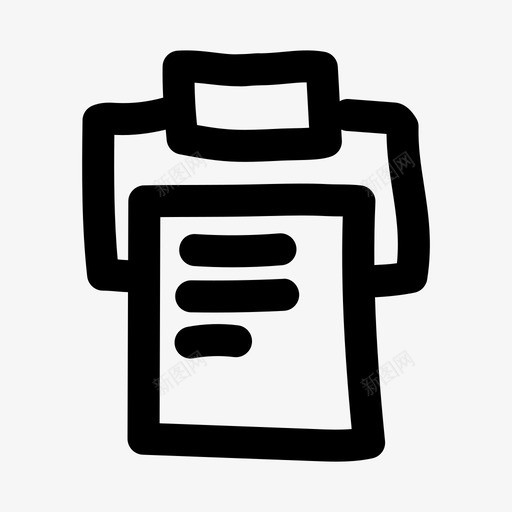 文档文件打印图标svg_新图网 https://ixintu.com 打印 打印机 文件 文档 涂鸦 用户界面