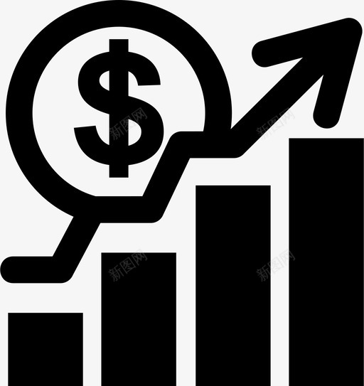 金融资本收益图标svg_新图网 https://ixintu.com 利润 增长 收益 经济 资本 金融