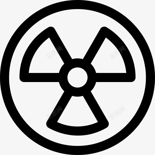 辐射核能2线性图标svg_新图网 https://ixintu.com 核能 线性 辐射