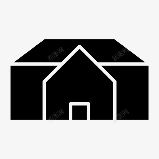 酒店公寓小屋图标svg_新图网 https://ixintu.com 住宿 公寓 小屋 度假和酒店 村庄 酒店