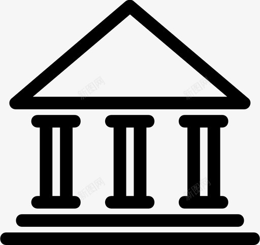 建筑物银行住宅图标svg_新图网 https://ixintu.com 住宅 建筑物 银行
