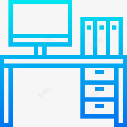 办公桌办公室供应商5梯度图标svg_新图网 https://ixintu.com 供应商 办公室 办公桌 梯度