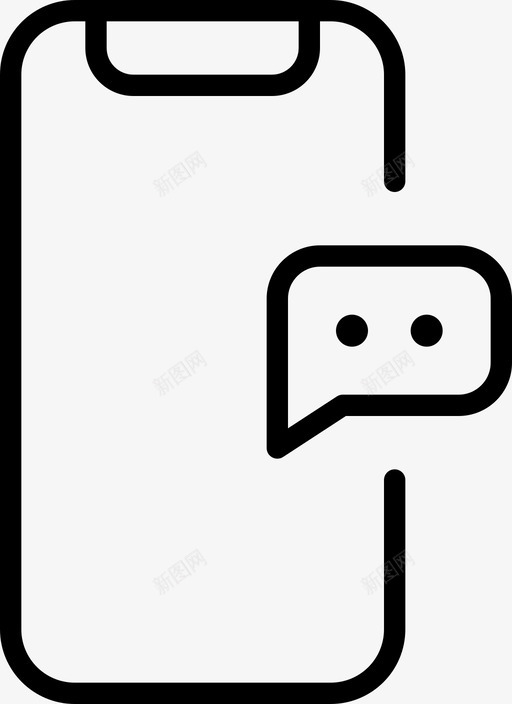 评论设备消息图标svg_新图网 https://ixintu.com 手机 文本 消息 设备 评论