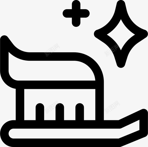 牙刷牙医34线性图标svg_新图网 https://ixintu.com 牙刷 牙医34 线性