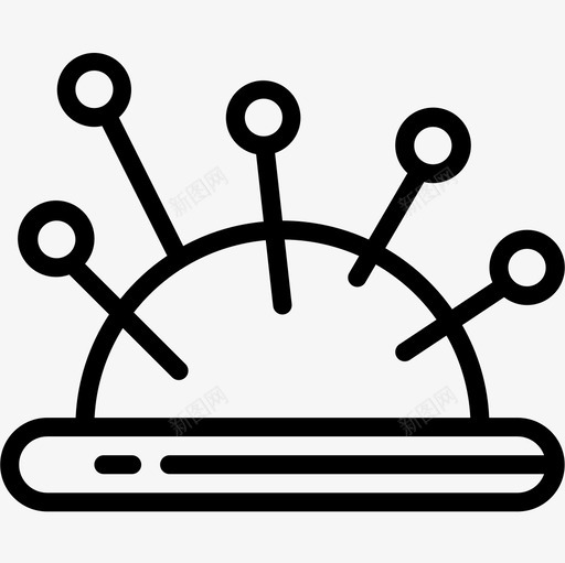 针垫时尚9线性图标svg_新图网 https://ixintu.com 时尚9 线性 针垫