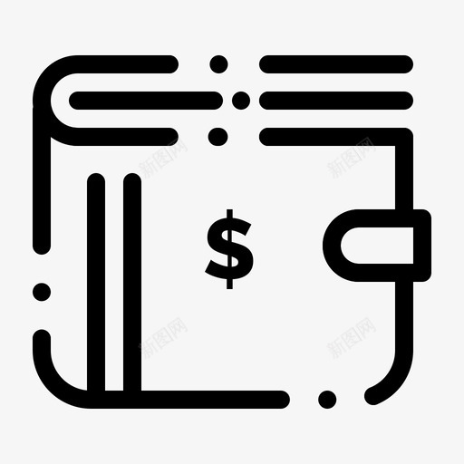 钱包现金美元图标svg_新图网 https://ixintu.com 商业 支付 现金 策略 美元 财务 货币 钱包