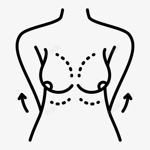 隆胸保健医疗图标svg_新图网 https://ixintu.com 保健 医疗 整形 隆胸