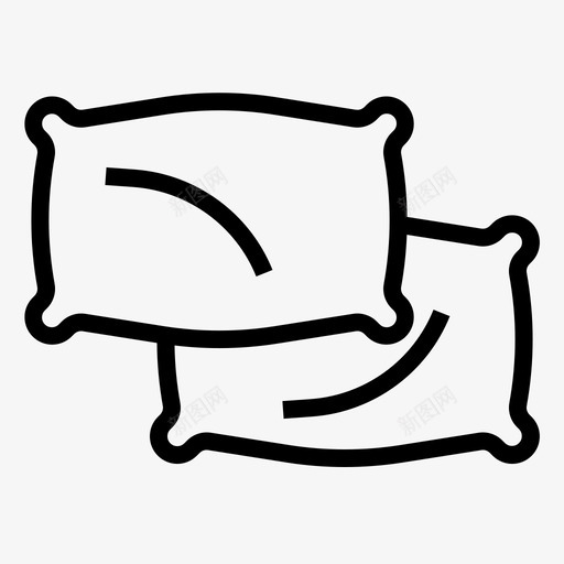 家具与家居舒适枕头图标svg_新图网 https://ixintu.com 家具与家居 家居装饰 放松 枕头 舒适
