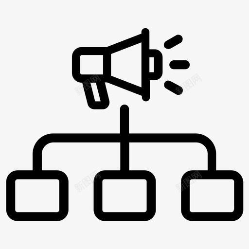 广告沟通营销图标svg_新图网 https://ixintu.com 广告 扩音器 沟通 网络 营销