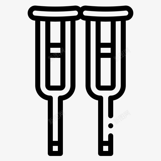 医疗保健拐杖伤害图标svg_新图网 https://ixintu.com 伤害 医疗保健 医院 器具 工具 拐杖 整形外科 概要