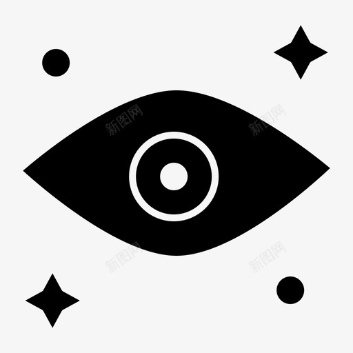 眼睛观察启动和发展固体字形图标svg_新图网 https://ixintu.com 启动和发展固体字形 眼睛 观察