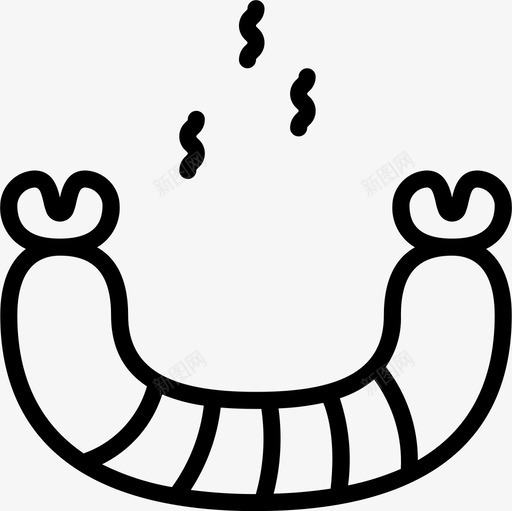 香肠烤肉直肠图标svg_新图网 https://ixintu.com 烤肉 直肠 香肠