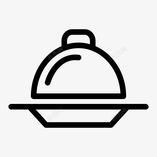 盘子晚餐盘子盖图标svg_新图网 https://ixintu.com 晚餐 盘子 盘子盖 网络用户界面线图标 酒店