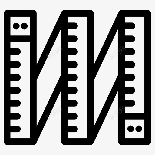 尺子几何测量图标svg_新图网 https://ixintu.com 仪表 几何 尺子 工具 测量