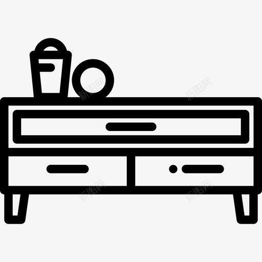 橱柜家装26线性图标svg_新图网 https://ixintu.com 家装26 橱柜 线性