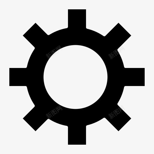 齿轮设置网络和社交媒体图标svg_新图网 https://ixintu.com 媒体 社交 网络 设置 齿轮