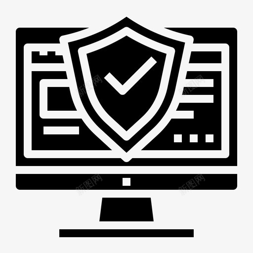 网页防御防病毒安全图标svg_新图网 https://ixintu.com 坚固 安全 网页设计 防御 防护 防病毒