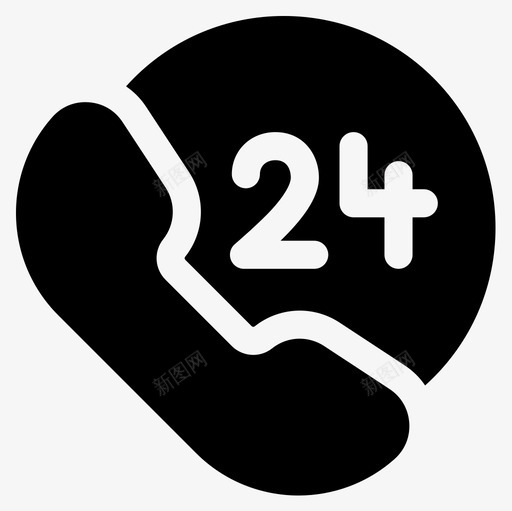 24小时26号电话已满图标svg_新图网 https://ixintu.com 24小时 26号电话 已满