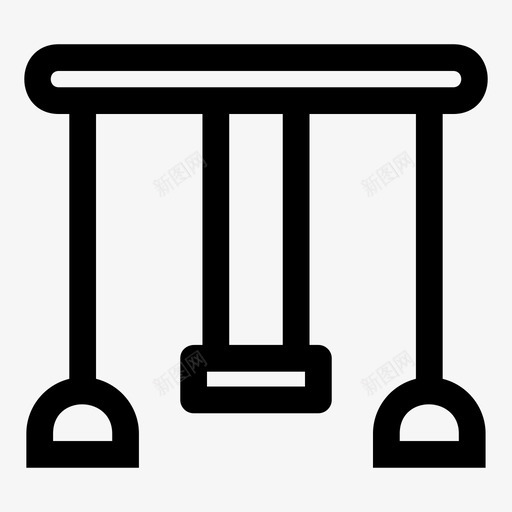 荡秋千休息活动图标svg_新图网 https://ixintu.com 休息 儿童 娱乐 活动 游乐场 荡秋千