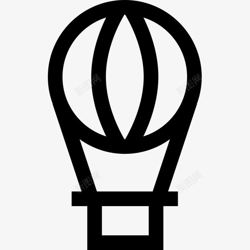 热气球户外活动24线性图标svg_新图网 https://ixintu.com 户外活动 热气球 线性