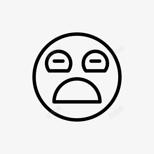 表情紧张害怕图标svg_新图网 https://ixintu.com 害怕 紧张 表情 震惊