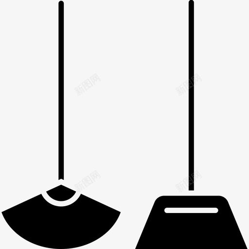 扫帚清洁掸子图标svg_新图网 https://ixintu.com 家 家务 扫帚 掸子 清洁