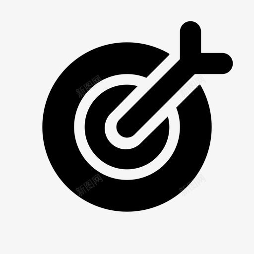 目标箭头靶心图标svg_新图网 https://ixintu.com 业务和管理坚实 目标 瞄准准心 管理 箭头 靶心