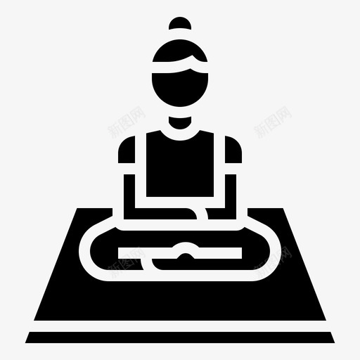 冥想平静自由图标svg_新图网 https://ixintu.com 健康 冥想 宁静 平静 放松 自由