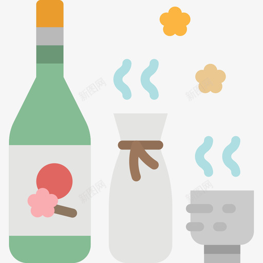 清酒日本52平淡图标svg_新图网 https://ixintu.com 平淡 日本 清酒