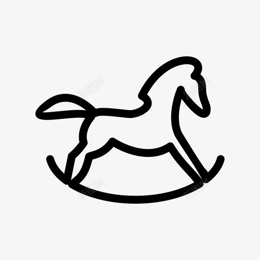 摇摆马摇杆玩具图标svg_新图网 https://ixintu.com 摇摆马 摇杆 玩具