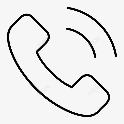 电话用户界面图标svg_新图网 https://ixintu.com 用户界面 电话