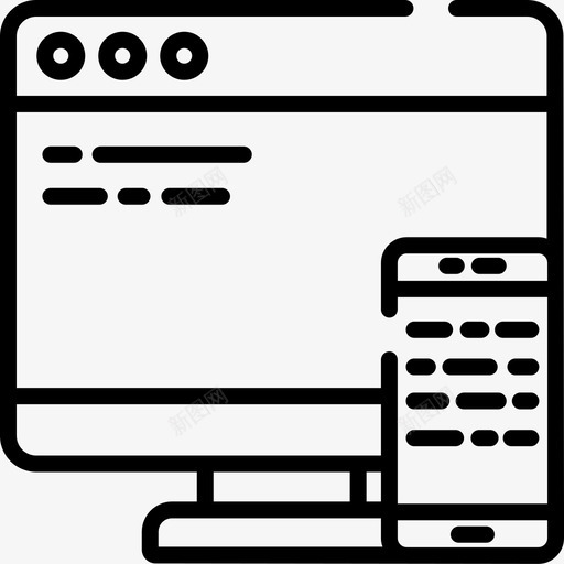设备互联网搜索引擎优化图标svg_新图网 https://ixintu.com 互联网 优化 搜索引擎 网络 设备