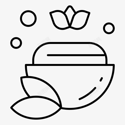 盐碗绿色图标svg_新图网 https://ixintu.com 放松 水疗 绿色